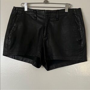 rag & bone Black Faux Leather Jean Shorts